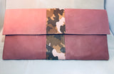 Dusty Rose-Leather clutch